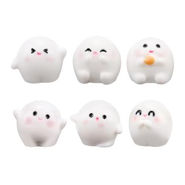 Imagem de 6un. Decoração Carro com Sprites Fofos, Decorações para Painel de Carro Cola Pingando Mini Estátua de Sprite para Painel Espelho Retrovisor