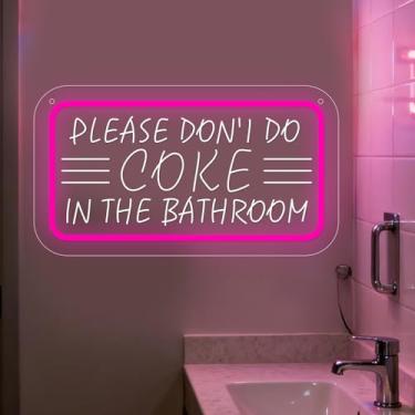 Imagem de Neonawall Bathroom Neon Sign for Wall Decor Pink Light Up Letters Led Sign Birthday Party Gifts Led Decorative Night Signs Bathroom Decorations Christmas Party Gifts for Girls Friends Home Bedroom