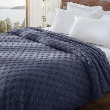 Imagem de Cobertor Casal Jolitex Dyuri Jacquard Square Toque Macio 1,80m x 2,20m