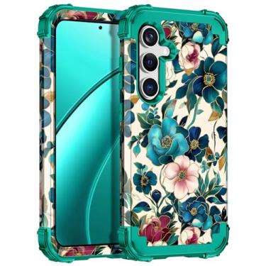 Imagem de Hekodonk Capa para Galaxy S24, três camadas de proteção resistente à prova de choque de plástico rígido + silicone macio capa protetora contra quedas de corpo inteiro para Samsung Galaxy S24, toda