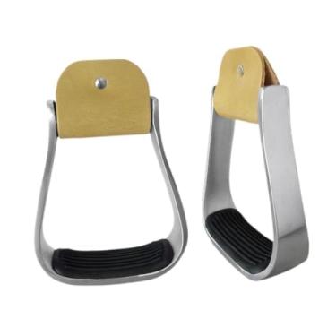 Imagem de menolana 2x Estribos de equitação, estribos ocidentais, estribos de sela inglesa antiderrapantes Estribos de sela de cavalo Estribos de cavalo para sela