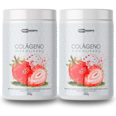 Imagem de Colágeno Hidrolisado 2 Potes Sabor Morango Pro Corps
