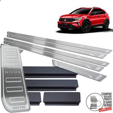 Imagem de Descanso + Soleira Volkswagen Nivus Prata Baixo Relevo
