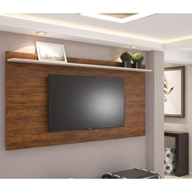 Imagem de Painel Viero para TV de até 50 Polegadas Ravena Imbuia/Off White 1 Prateleira 20576