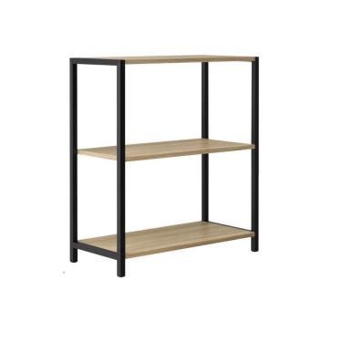 Imagem de Estante Prateleira Estilo Industrial 3 Níveis Cor Nogueira