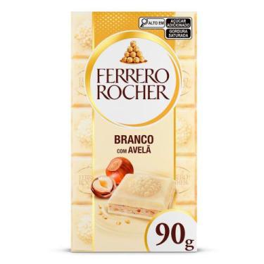 Imagem de Chocolate Branco Ferrero Rocher Tablete com Avelã 90g