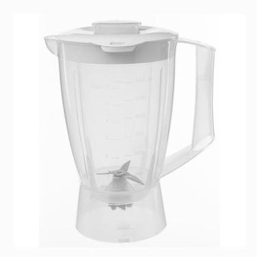 Imagem de Copo Serve Para Liquidificador Arno Optimix Tampa Branca Translucido -