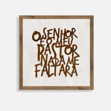 Imagem de Quadro Rústico Salmos 23 - Artesanato em Madeira - Arks Presentes