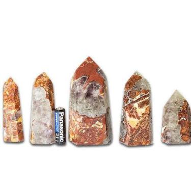 Imagem de 1 kg Ponta Calcedonia Mosaico Lapidado T Médio - Gerador para Revenda 