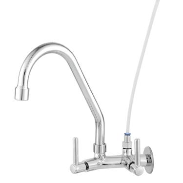 Imagem de Link Metais, Torneira Giratoria Inox Com Adapatador e Mangueira De Filtro Purificador De Agua, Torneira De Metal