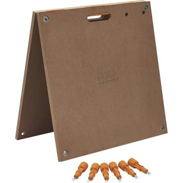 Imagem de Bora Tampo de mesa dobrável centípede para cavalos de serra com centípeia Bora – 61 cm x 122 cm – Inclui topo de madeira + 6 travas de torção rápida para uma mesa de trabalho ou bancada portátil, CT22N