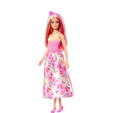 Imagem de Boneca barbie fantasy princesa vestido de sonho rosa borboleta - matte