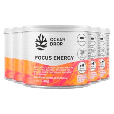 Imagem de Kit 5 Focus Energy Ocean Drop Vegano 60 Cápsulas