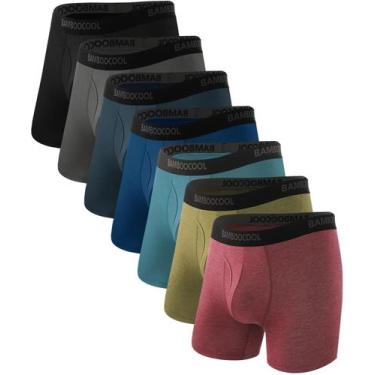 Imagem de Cueca boxer masculina respirável BAMBOO COOL com mosca