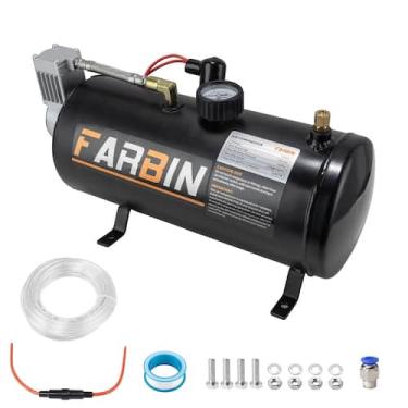 Imagem de Compressor de ar FARBIN 0.8gal 150 PSI 12V com tanque de ar
