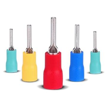 Imagem de Terminais de pino PTV 500/1000 peças, narizes de fio tipo agulha pré-isolados, conectores de prensa a frio para fios de 0,5-6 mm² (PTV1,25-9 1000 peças)