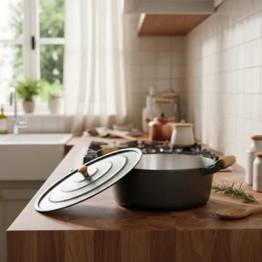 Imagem de Jogo Panelas Grande Alumínio Batido Fundido 28/30 (Polido)