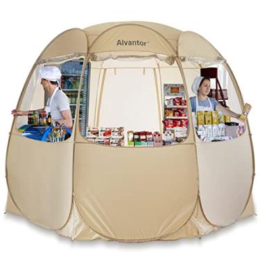 Imagem de Alvantor Tenda de dossel pop-up – barraca de evento de cabine de fornecedores – dossel de 30,5 x 30,5 cm para atividade comercial – abrigo de sol de acampamento – bege