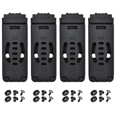 Imagem de Pacote com 4 clipes de cinto de faca coldre tático fivela de cinto Kydex clipe de cinto utilitário universal clipe EDC bolsas de acampamento Mag ferramentas de bainha com ferragens, clipe de faca