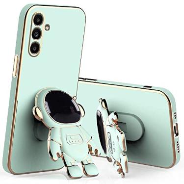 Imagem de Capa fofa de silicone compatível com Samsung A16 com suporte de astronauta, capa de telefone para Samsung Galaxy A16 5G capa fina à prova de choque (verde)