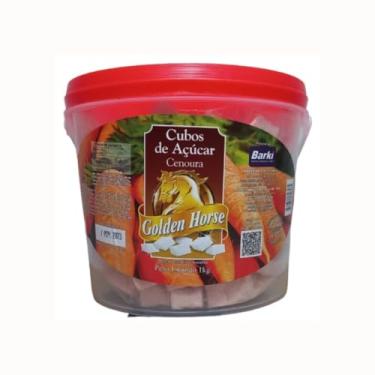 Imagem de Petisco Torrão de Açúcar Sabor Cenoura para Cavalos 1kg Fonte de Energia e Vitalidade Natural