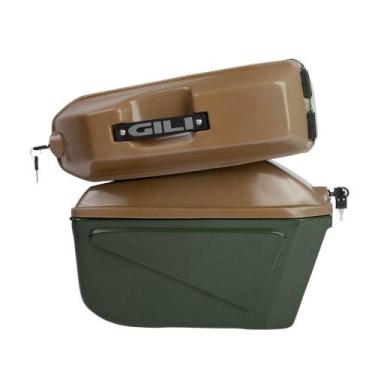 Imagem de Side Cases Voyager Gili 36 Litros Baús Laterais Verde/Areia - Gilimoto