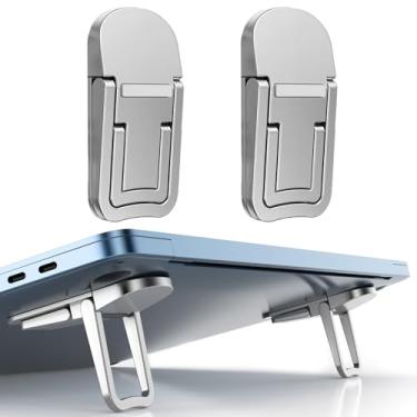 Imagem de Suporte portátil para laptop, mini laptop, suporte ergonômico dobrável e leve com resfriamento ventilado, serve para teclados e laptops de 10 a 17,3 polegadas, prata