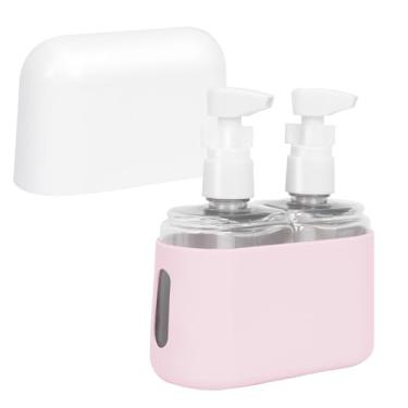 Imagem de Pacote com 2 garrafas de viagem aprovadas – Recipientes de higiene de silicone à prova de vazamento para xampu, condicionador e sabonete líquido | Kit essencial de avião de conformidade 3-1-1 |