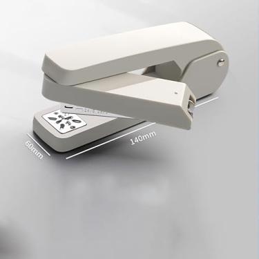 Imagem de Grampeador com 1000 grampeadores, grampeador de escritório, capacidade para 25 folhas, antiderrapante, branco, grampeador de 3 modos