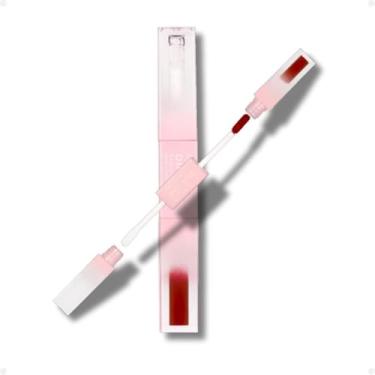 Imagem de Batom Líquido Ruby Rose Duo Kiss Matte 2 em 1 Alta Cobertura Com Gloss (DK05, 5g)