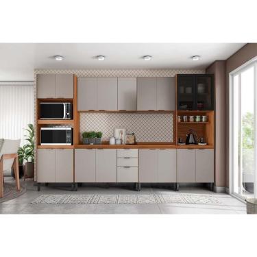 Imagem de Cozinha Modulada Completa Firenze 6 Peças 2 Aéreos + 2 Balcões+2paneleiro Sem Pia Fmt012 Amendola Nude Prime Tx