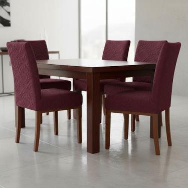 Imagem de Kit 8 Capas de Cadeira Prime Matelada Cozinha Decoração Luxo Casa Elás