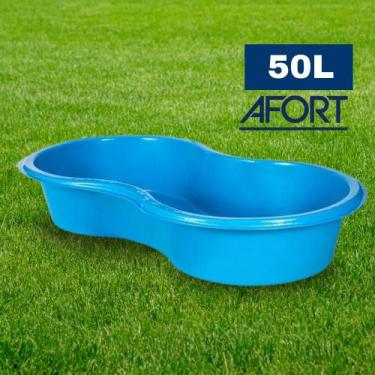 Imagem de Piscina Feijão Infantil 50 Litros Azul Sem Tampa Caixa Multiuso Poliet