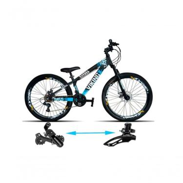 Imagem de Bicicleta Vikingx Aro 26 Tuffx25/30 Vmaxx Freio A Disco 21v Preto Azul