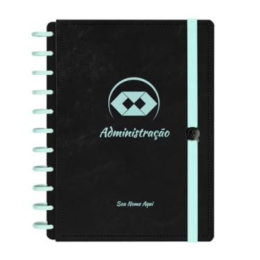 Imagem de Caderno De Disco Iscool Inteligente Personalizado 140 Folhas Profissões Preto Verde Oceano Administração Grande G+