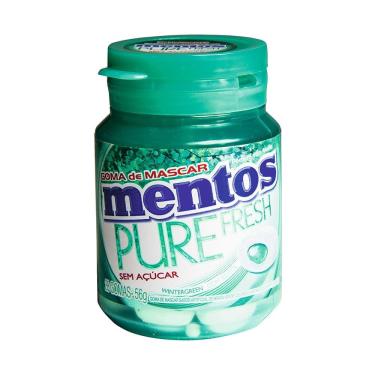 Imagem de Chiclete Mentos Pure Fresh Sabor Wintergreen Sem Açúcar 28 Unidades com 56g