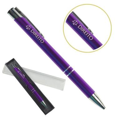 Imagem de Caneta Personalizada Coloridas Cursos Metal Profissional Direito - Sem