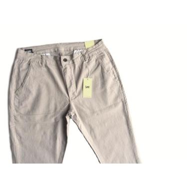 Imagem de Calça Chino Lee Masculina Slim, Caki 2206, 46