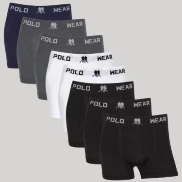 Imagem de Kit 8 Cueca Boxer Masculino Polo Wear Confortável Sem Costura, Sortido