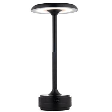 Imagem de Luminária de mesa pequena com bateria de 5200 mAh – Lâmpada de mesa recarregável para noites aconchegantes, carregamento rápido USB-C e regulação contínua, candeeiro de mesa sem fio com 3 modos de