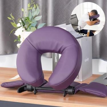 Imagem de Kit de massagem de mesa para encosto de cabeça, almofada ajustável de ângulo e altura, suporte de cabeça para mesa de massagem virado para baixo com apoio de cabeça