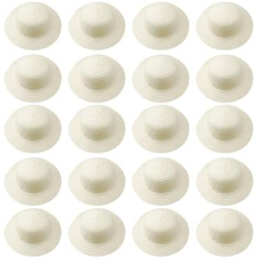 Imagem de LUMINFLY Chapéus de sol personalizados, faça você mesmo, chapéus de palha em branco, faça você mesmo, 20 peças, 2-8 anos de idade, ótimo para atividades, diversão ao ar livre e festas de aniversário