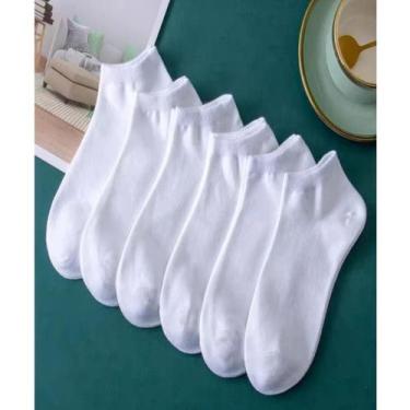 Imagem de Kit com 24 Pares de Meias Brancas Soquete Cano Curto de algodão Unisse