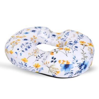 Imagem de Almofada de donut floral para hemorróidas, almofada de assento para alívio da dor no cóccix – Almofada para cadeira de escritório em casa para trabalho sentado por muito tempo – Almofadas de assento