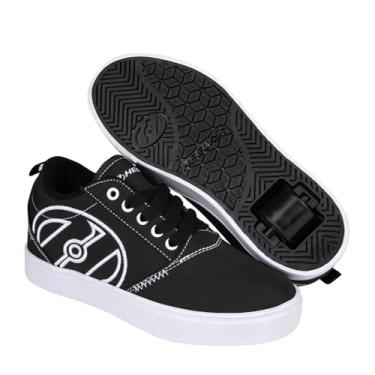 Imagem de Heelys Tênis infantil unissex de cano baixo com salto com rodas, Preto, branco, 19