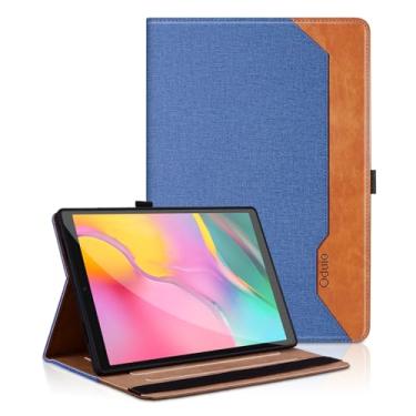 Imagem de Capa para Samsung Galaxy Tab A de 10,1 polegadas 2019 (SM-T510/SM-T515) - Capa protetora para negócios com bolso, suporte de visualização múltipla para tablet, azul