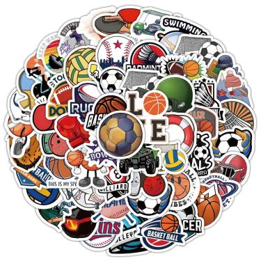 Imagem de Pacote de adesivos: 100 peças de bola esportiva para crianças, adolescentes e adultos
