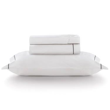 Imagem de Jogo Roupa de Cama Solteiro Duplo 100% Algodão Teka Safira