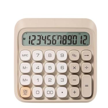 Imagem de Calculadora de Mesa, Deli, 12 Dígitos, Mecânica, Caramelo