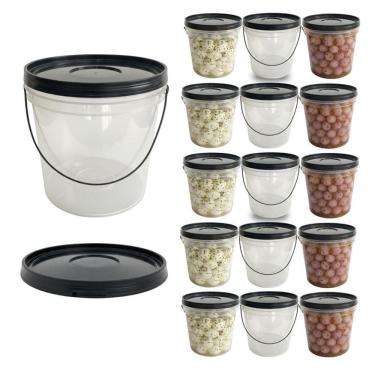 Imagem de Balde 3,2L Transparente Para Guardar Arroz - 15 Pçs